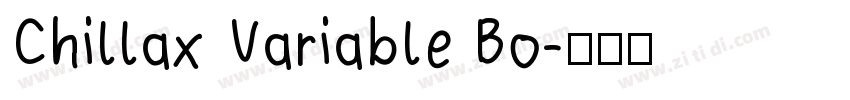 Chillax Variable Bo字体转换